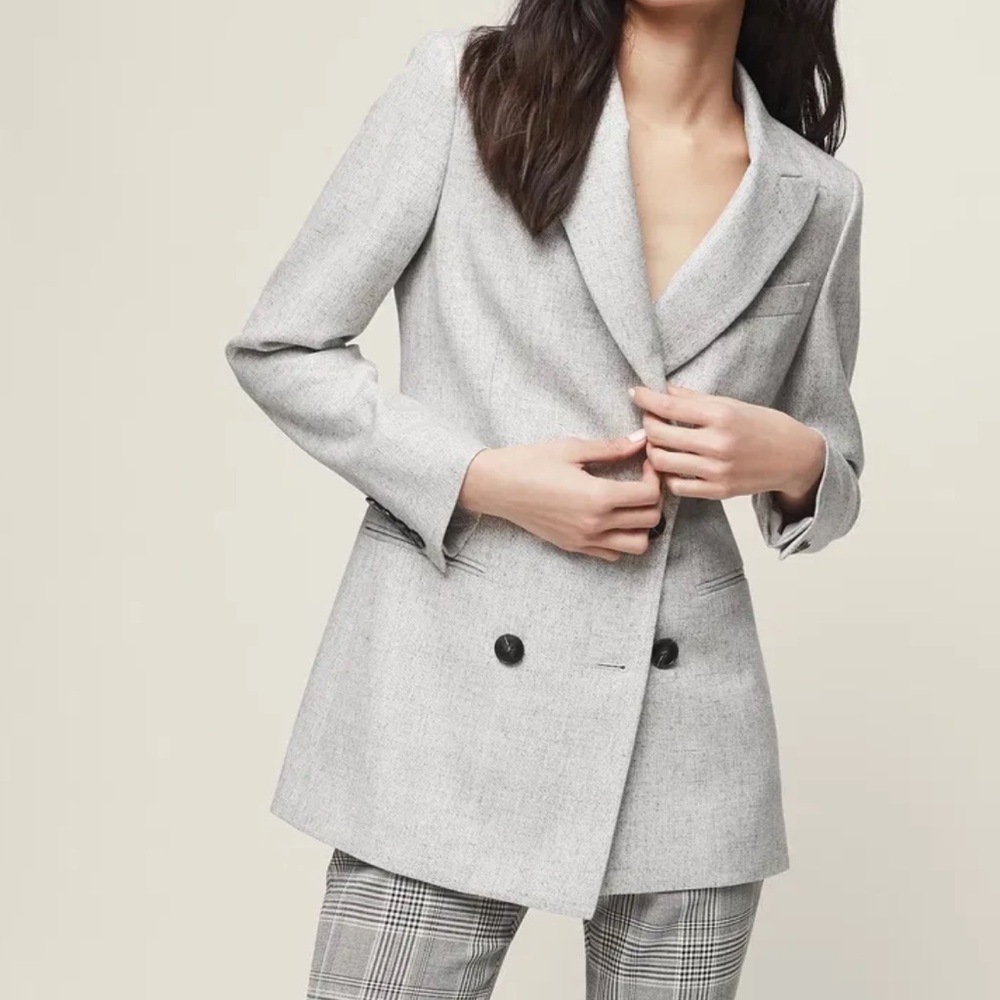 REISS Logan Double-Breasted Blazer size 0